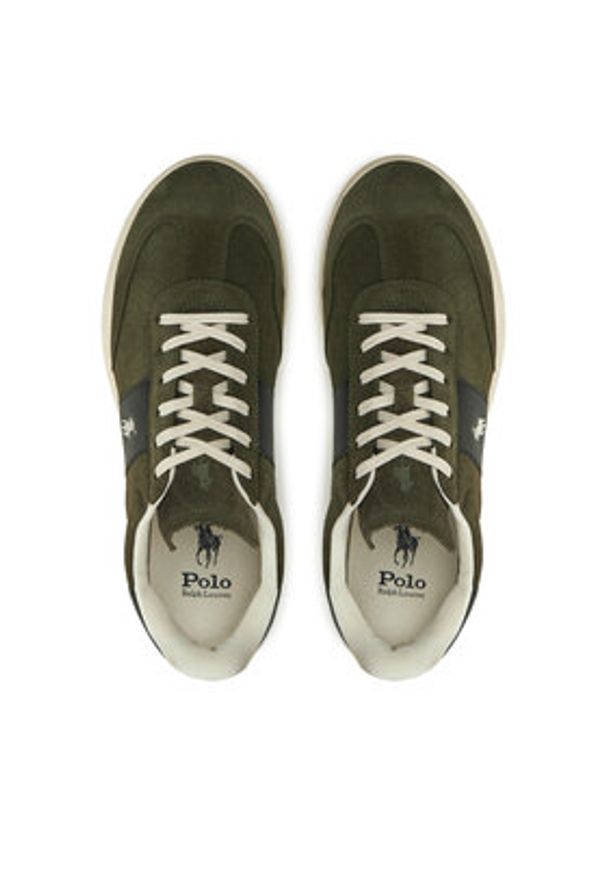 Polo Ralph Lauren Sneakersy Hrt Aera PP 809956120001 Zielony. Kolor: zielony. Materiał: skóra, zamsz
