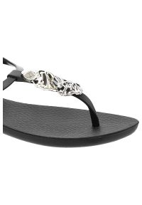 Czarne Sandały Ipanema Wodoodporne Sandały Damskie. Okazja: na spacer, na co dzień. Zapięcie: pasek. Kolor: czarny. Materiał: materiał, syntetyk. Wzór: aplikacja, motyw zwierzęcy. Sezon: lato. Styl: casual, elegancki #4