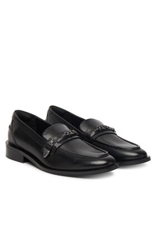 Bronx Loafersy Next Wagon 66652-US Czarny. Kolor: czarny. Materiał: skóra