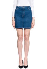 Lee - LEE A LINE ZIP SKIRT DAMSKA SPÓDNICA JEANSOWA L38FLTYM. Materiał: jeans #9