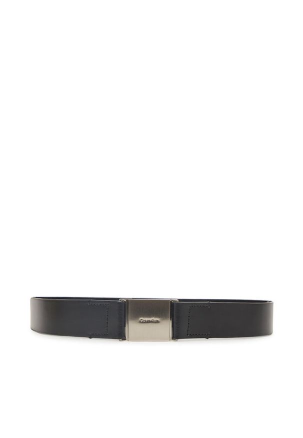 Calvin Klein Pasek Damski Logo Plaque Elasticated Belt 3.0 K60K612931 Czarny. Kolor: czarny. Materiał: skóra