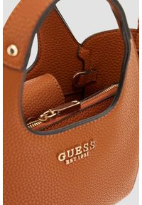 Guess - GUESS Brązowa torebka damska Calista 2 w 1 Mini. Kolor: brązowy. Styl: elegancki, casual #3