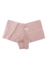 Intica - Szorty z koronki z elastycznym pasem na co dzień i specjalne okazje Kaye. Kolor: różowy. Materiał: koronka. Wzór: koronka