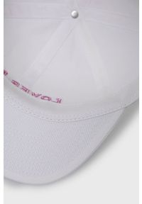 Vans czapka bawełniana kolor biały z aplikacją. Kolor: biały. Materiał: bawełna. Wzór: aplikacja