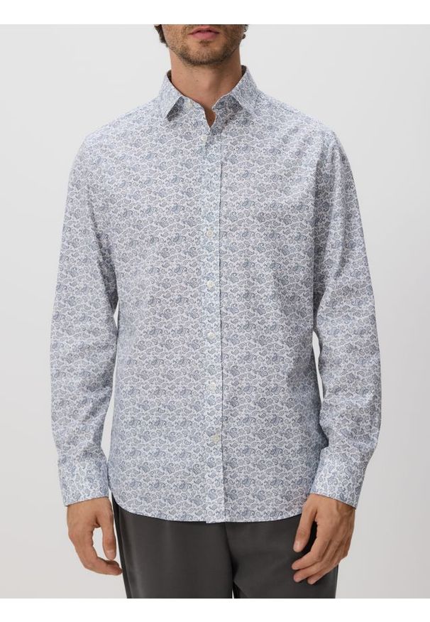 Reserved - Koszula slim z bawełny egipskiej - jasnoniebieski. Kolor: niebieski. Materiał: bawełna