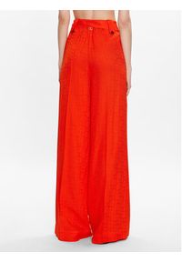 TwinSet - TWINSET Spodnie materiałowe 231TT2143 Pomarańczowy Regular Fit. Kolor: pomarańczowy. Materiał: materiał, wiskoza