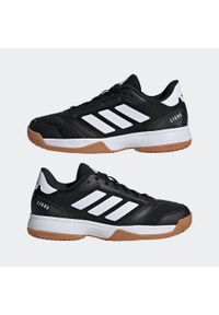 Adidas - Buty do piłki ręcznej dla dzieci ADIDAS Ligra. Kolor: biały, czarny, wielokolorowy. Materiał: kauczuk, skóra, syntetyk