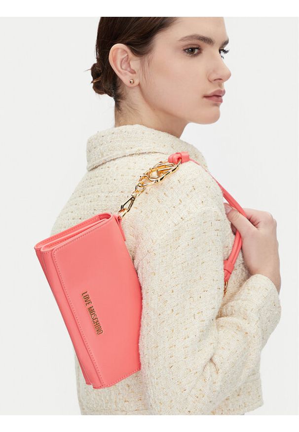 Love Moschino - LOVE MOSCHINO Torebka JC4051PP1MLF0464 Koralowy. Kolor: pomarańczowy. Materiał: skórzane