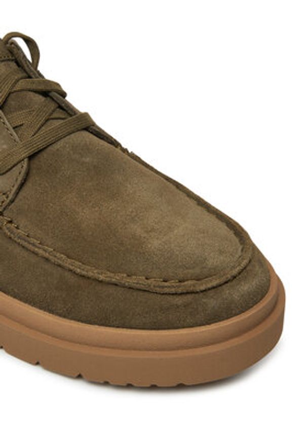 Clarks Półbuty Polden Moc 26180869 Zielony. Kolor: zielony. Materiał: skóra, zamsz