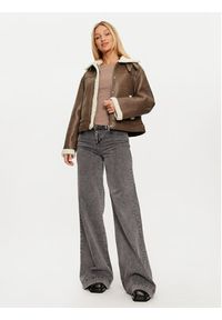 Pieces Kurtka z imitacji skóry Janelle 17141595 Brązowy Regular Fit. Kolor: brązowy. Materiał: skóra #4