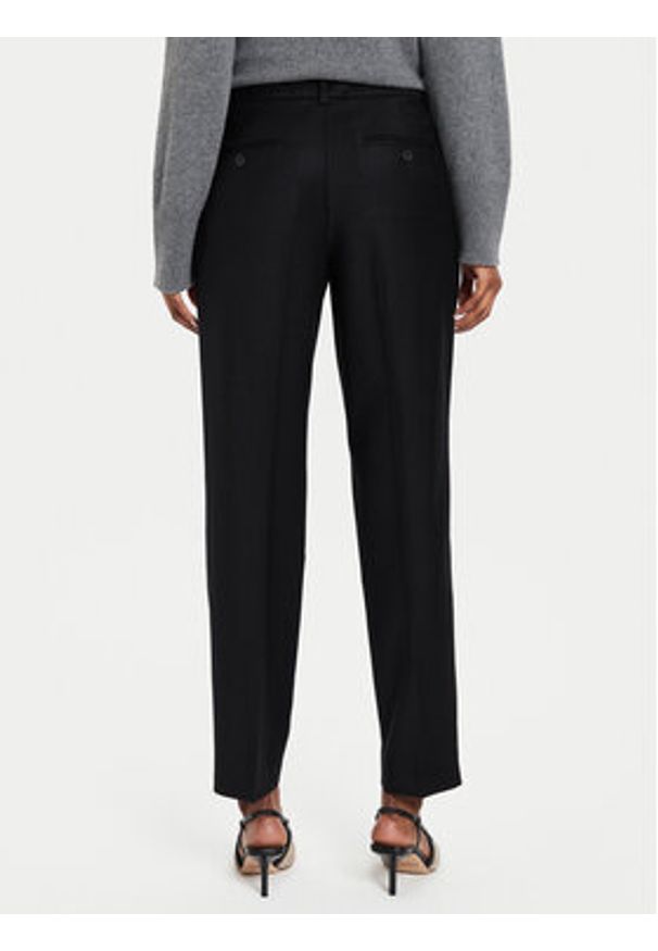 Weekend Max Mara Spodnie materiałowe Caldaia 2425136132 Czarny Straight Fit. Kolor: czarny. Materiał: wełna