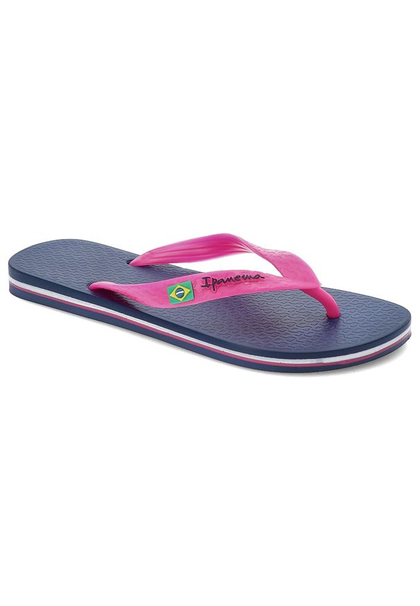 Niebieskie Japonki Ipanema Stylowe Klapki Damskie. Okazja: na plażę, na spacer, na co dzień. Kolor: niebieski. Materiał: materiał. Sezon: lato. Styl: elegancki