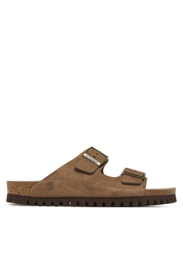 Klapki Genuins. Kolor: brązowy