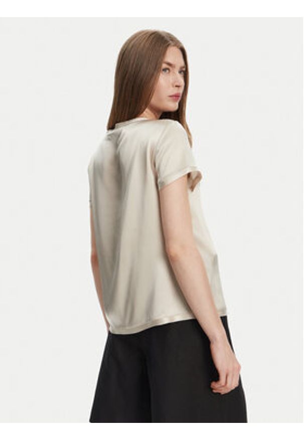 MAX&Co. Bluzka 2516111063200 Beżowy Regular Fit. Kolor: beżowy. Materiał: jedwab