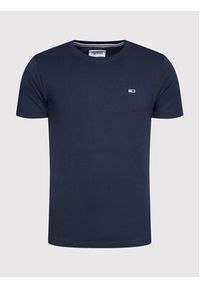 Tommy Jeans T-Shirt Classic DM0DM09598 Granatowy Regular Fit. Kolor: niebieski. Materiał: bawełna