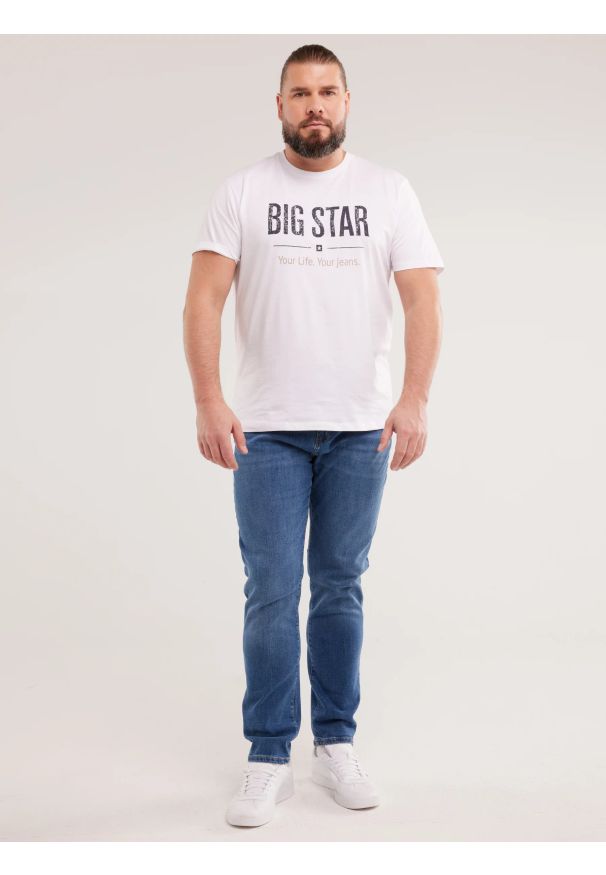 Big-Star - Jeansy męskie niebieskie Harper 477. Okazja: na co dzień. Stan: podwyższony. Kolor: niebieski. Styl: casual, klasyczny