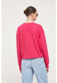 Tommy Jeans bluza damska kolor różowy z nadrukiem. Kolor: różowy. Materiał: bawełna. Wzór: nadruk. Styl: klasyczny #3