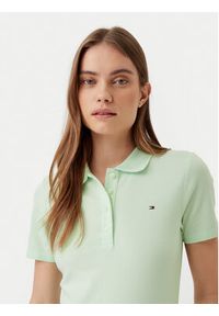 TOMMY HILFIGER - Tommy Hilfiger Polo 1985 WW0WW43225 Zielony Slim Fit. Typ kołnierza: polo. Kolor: zielony. Materiał: bawełna #3