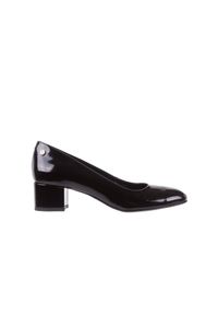 Czółenka Bayla-172 M005 Czarny, Skóra naturalna lakierowana - 36. Kolor: czarny. Materiał: skóra. Szerokość cholewki: normalna. Obcas: na obcasie. Styl: klasyczny, elegancki. Wysokość obcasa: średni #1