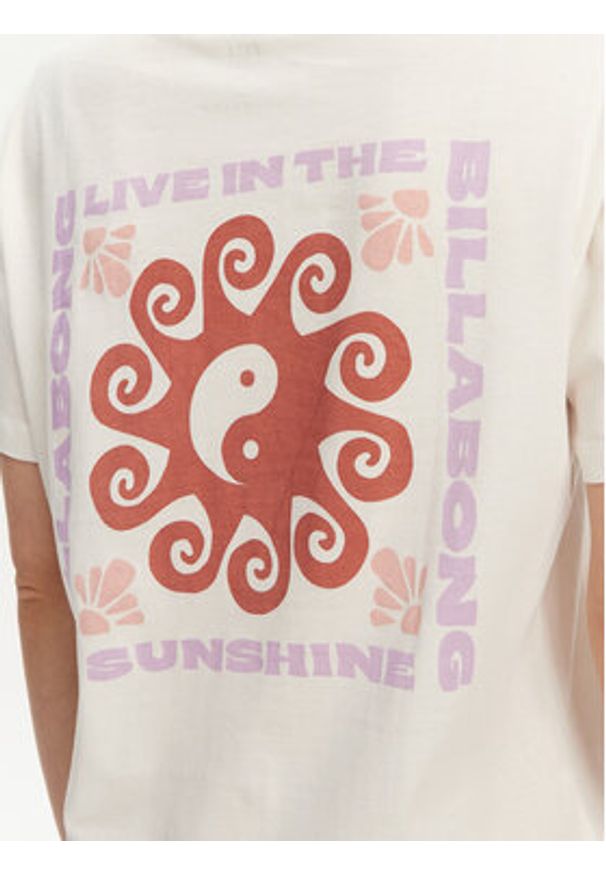 Billabong T-Shirt EBJZT00432-SCS Biały Regular Fit. Kolor: biały. Materiał: bawełna