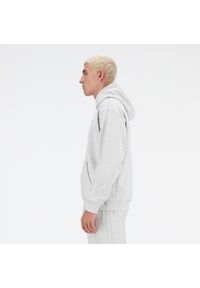 Bluza męska New Balance MT41534AHH – szara. Typ kołnierza: kaptur. Kolor: szary. Materiał: jeans, bawełna, dresówka, prążkowany. Wzór: haft. Sport: fitness #5