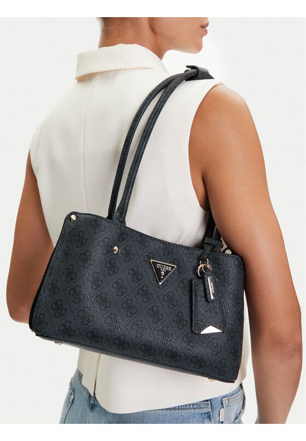 Guess Torebka Meridian II HWSG69 74090 Szary. Kolor: szary. Materiał: skórzane