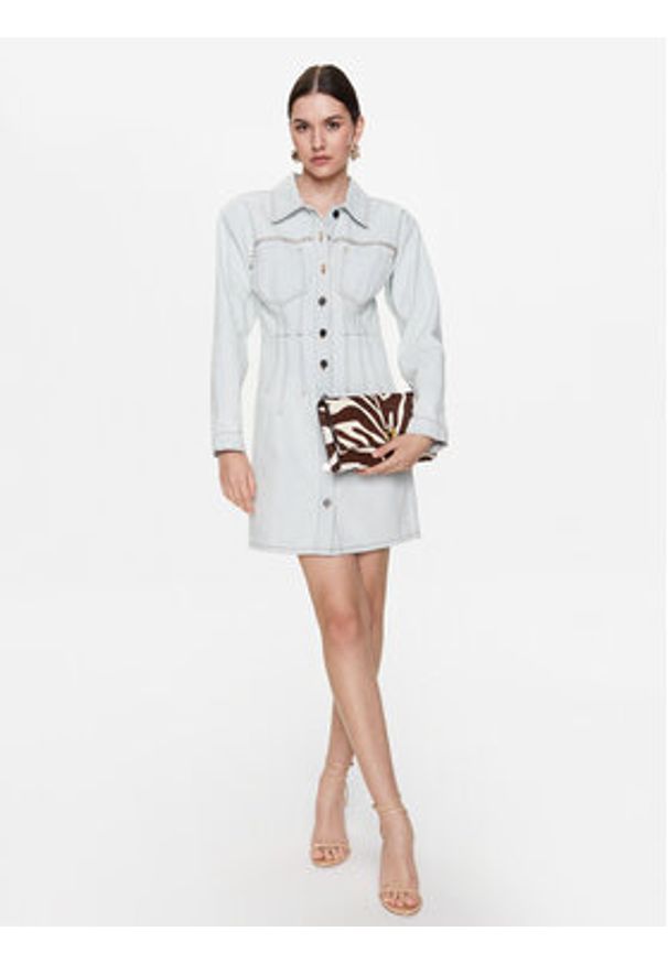 GESTUZ - Gestuz Sukienka jeansowa Calia 10906914 Niebieski Regular Fit. Kolor: niebieski. Materiał: bawełna