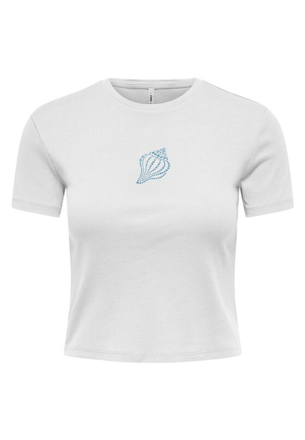 only - ONLY T-Shirt Kira 15346419 Biały Regular Fit. Kolor: biały. Materiał: bawełna