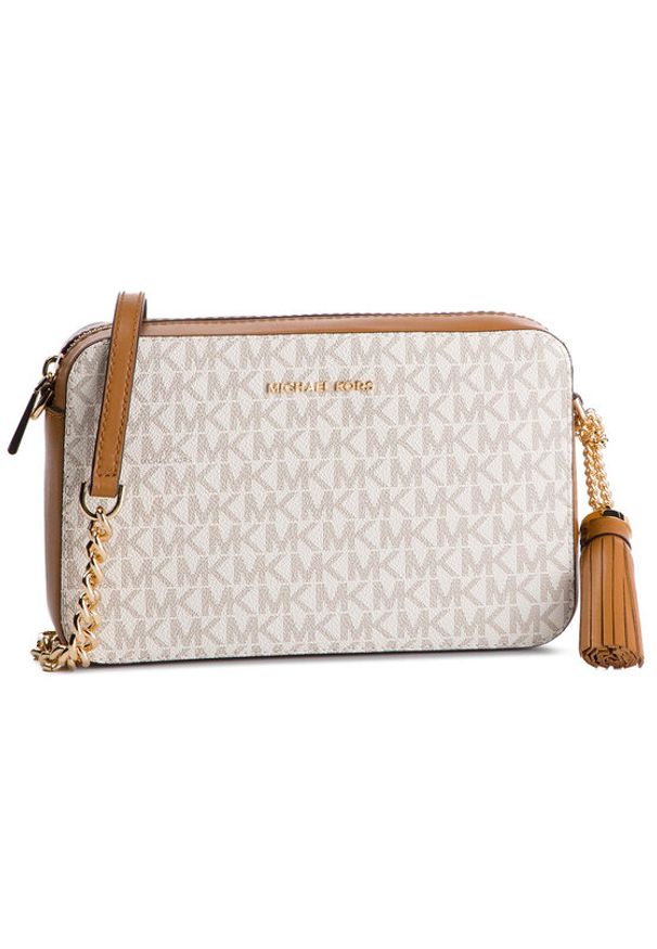 MICHAEL Michael Kors Torebka Crossbodies 32F8GF5M2B Beżowy. Kolor: beżowy. Materiał: skórzane