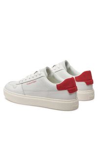 Calvin Klein Sneakersy Low Top Lace Up Bskt HM0HM01254 Biały. Kolor: biały. Materiał: skóra