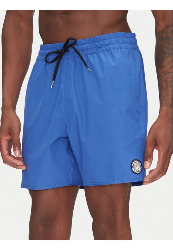 Volcom Szorty kąpielowe Lido A2512503 Niebieski Regular Fit. Kolor: niebieski. Materiał: syntetyk