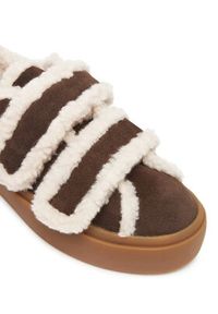 Inuikii Sneakersy Shearling Low Velcro 1001.001.0231 Brązowy. Kolor: brązowy. Materiał: zamsz, skóra #3