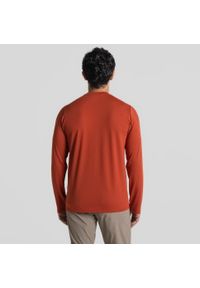 CRAGHOPPERS - Longsleeve męskie Craghoppers NosiLife Abel LS T-Shirt. Kolor: czerwony. Długość rękawa: długi rękaw
