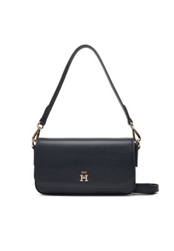 TOMMY HILFIGER - Tommy Hilfiger Torebka Th Icon Conv AW0AW17677 Granatowy. Kolor: niebieski. Materiał: skórzane