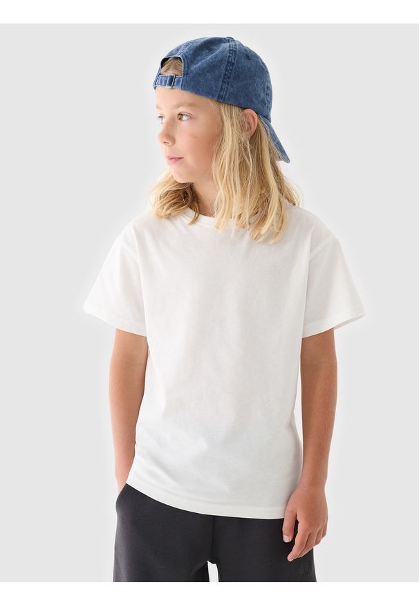 4f - 4F T-shirt gładki (2-pack) dziecięcy - multikolor 122/128 (6-8 lat). Okazja: na co dzień. Kolor: wielokolorowy. Materiał: dzianina, jersey, bawełna. Długość rękawa: krótki rękaw. Długość: krótkie. Wzór: gładki. Sezon: lato. Styl: casual, klasyczny, sportowy