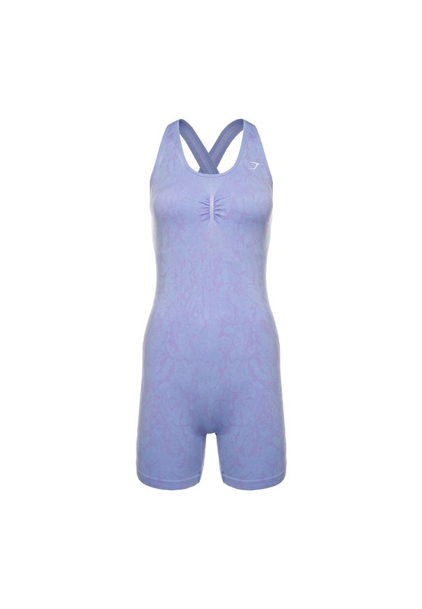 GYMSHARK - Kombinezon fitness Gymshark Adapt Animal Butterfly. Kolor: niebieski. Styl: sportowy
