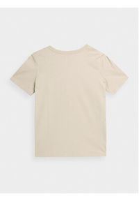 4f - 4F T-Shirt 4FAW23TTSHF0902 Beżowy Regular Fit. Kolor: beżowy. Materiał: bawełna #5
