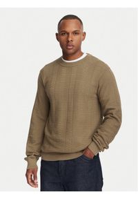 Hugo - HUGO Sweter Simoh 50566762 Brązowy Regular Fit. Kolor: brązowy. Materiał: bawełna #1