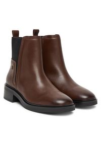TOMMY HILFIGER - Tommy Hilfiger Sztyblety Minimal FW0FW08978 Brązowy. Kolor: brązowy. Materiał: skóra #5