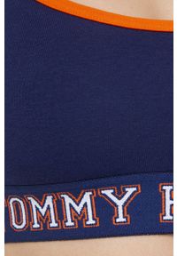 TOMMY HILFIGER - Tommy Hilfiger Biustonosz kolor granatowy gładki. Kolor: niebieski. Materiał: włókno, dzianina, materiał. Rodzaj stanika: odpinane ramiączka. Wzór: gładki #2