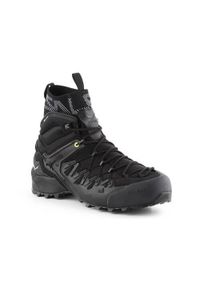 Buty trekkingowe męskie Salewa MS Wildfire Edge Mid Gtx. Wysokość cholewki: za kostkę. Zapięcie: sznurówki. Kolor: wielokolorowy, czarny. Materiał: materiał, syntetyk. Szerokość cholewki: normalna
