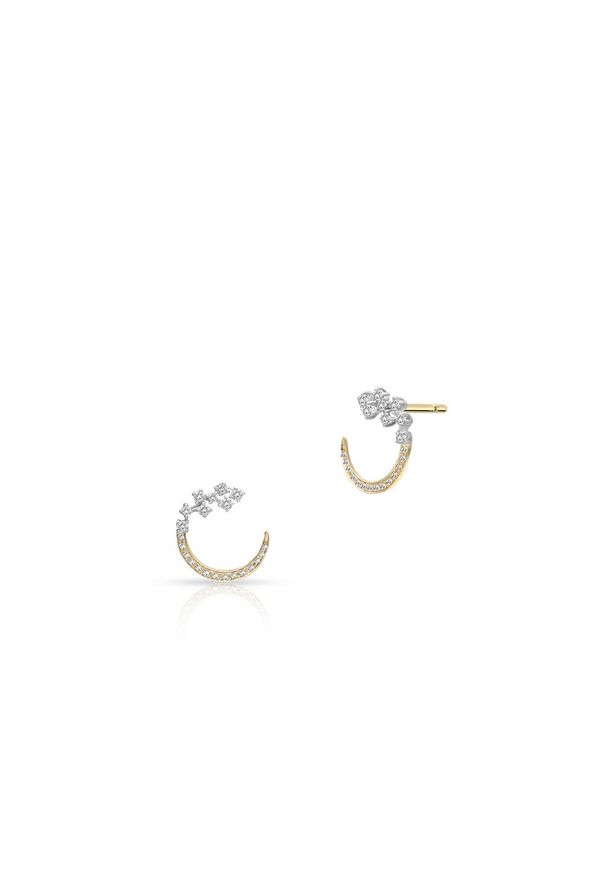 W.KRUK Zjawiskowe Złote Kolczyki - złoto 585, Brylant 0,32ct - ZEJ/KB+229K. Materiał: złote. Kolor: złoty. Kamień szlachetny: brylant