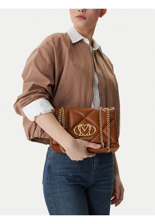 Love Moschino - LOVE MOSCHINO Torebka JC4041PP1OLC0200 Brązowy. Kolor: brązowy. Materiał: skórzane