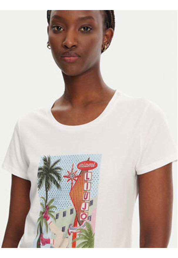 Liu Jo T-Shirt WA5239 JS923 M9565 Biały Regular Fit. Kolor: biały. Materiał: bawełna