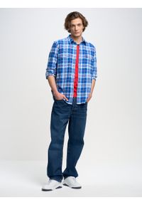Big-Star - Spodnie jeans męskie loose Isaac 454. Kolor: niebieski. Styl: elegancki #5