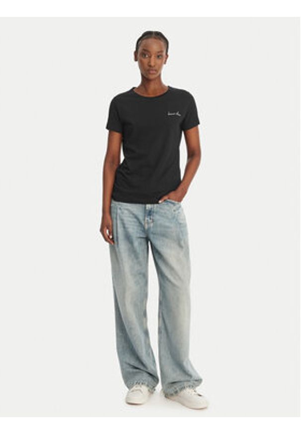 BOSS T-Shirt C_Elove_4 50559077 Czarny Slim Fit. Kolor: czarny. Materiał: bawełna