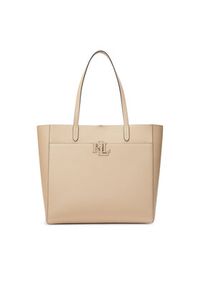 Lauren Ralph Lauren - LAUREN RALPH LAUREN Torebka Cameryn 431960183004 Beżowy. Kolor: beżowy. Materiał: skórzane #3