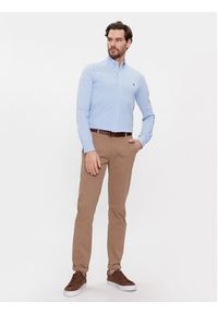Polo Ralph Lauren Koszula 710654408117 Niebieski Regular Fit. Typ kołnierza: polo. Kolor: niebieski. Materiał: bawełna #4