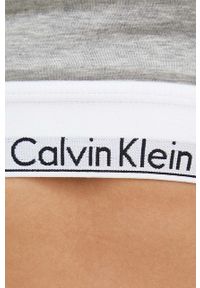 Calvin Klein Underwear top damski kolor szary. Kolor: szary. Materiał: dzianina. Długość rękawa: na ramiączkach. Wzór: melanż #3