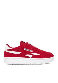 Reebok Sneakersy EO-CLUB C DOUBLE REVENGE 100229521 Bordowy. Kolor: czerwony. Materiał: skóra, zamsz. Model: Reebok Club #1